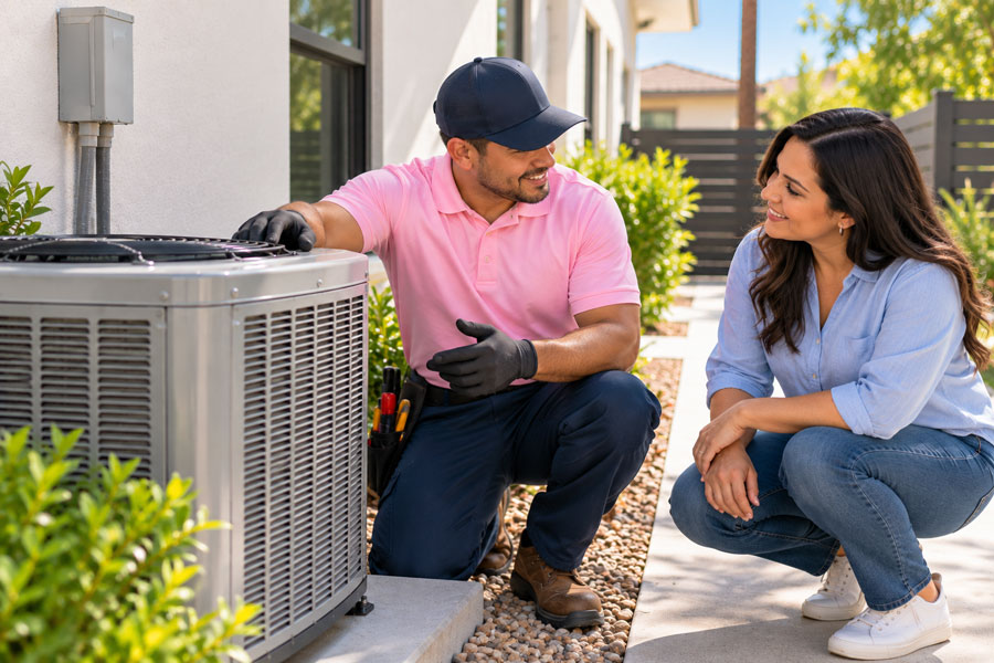 New AC installation at a McAllen home with residential air conditioning equipment